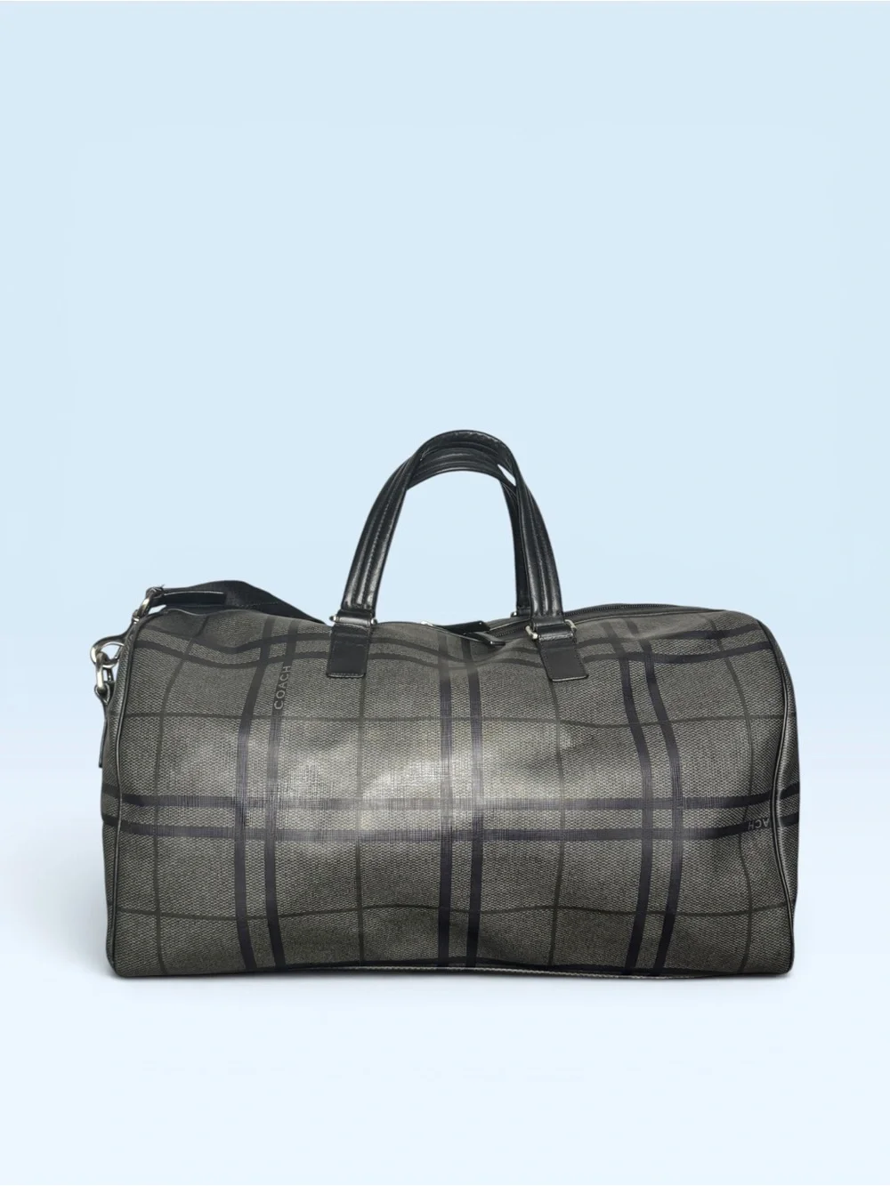 Coach Duffle Black Gray Weekender - Picture 2 of 13